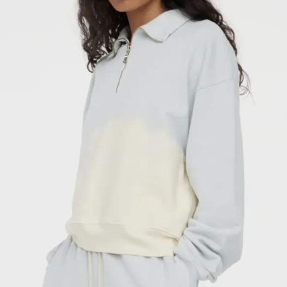 Lacausa Cosmo Zip Up Sweatshirt Two-Tone Cozy Vibes Size Large - Picture 3 of 12